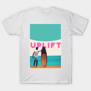 Uplift Man On Beach Graphic Art T-Shirt